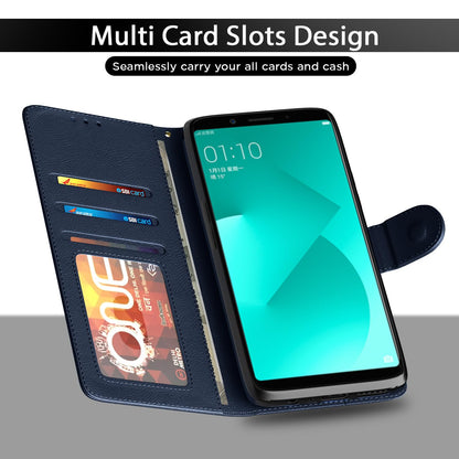 Oppo A83 Wallet flip cover in blue by Pikkme – photo 5