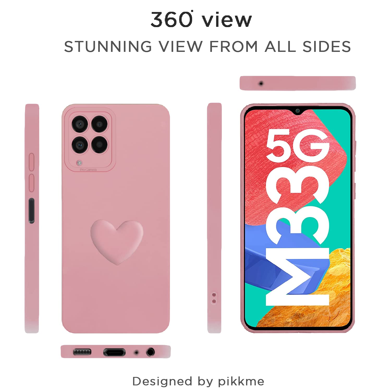 Pikkme Samsung M33 5G Chain pink mobile back cover – photo 2