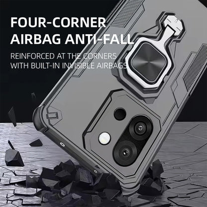 Pikkme OnePlus 13s 5G D15 Tough Armor Kisckstand Back Cover (Black)