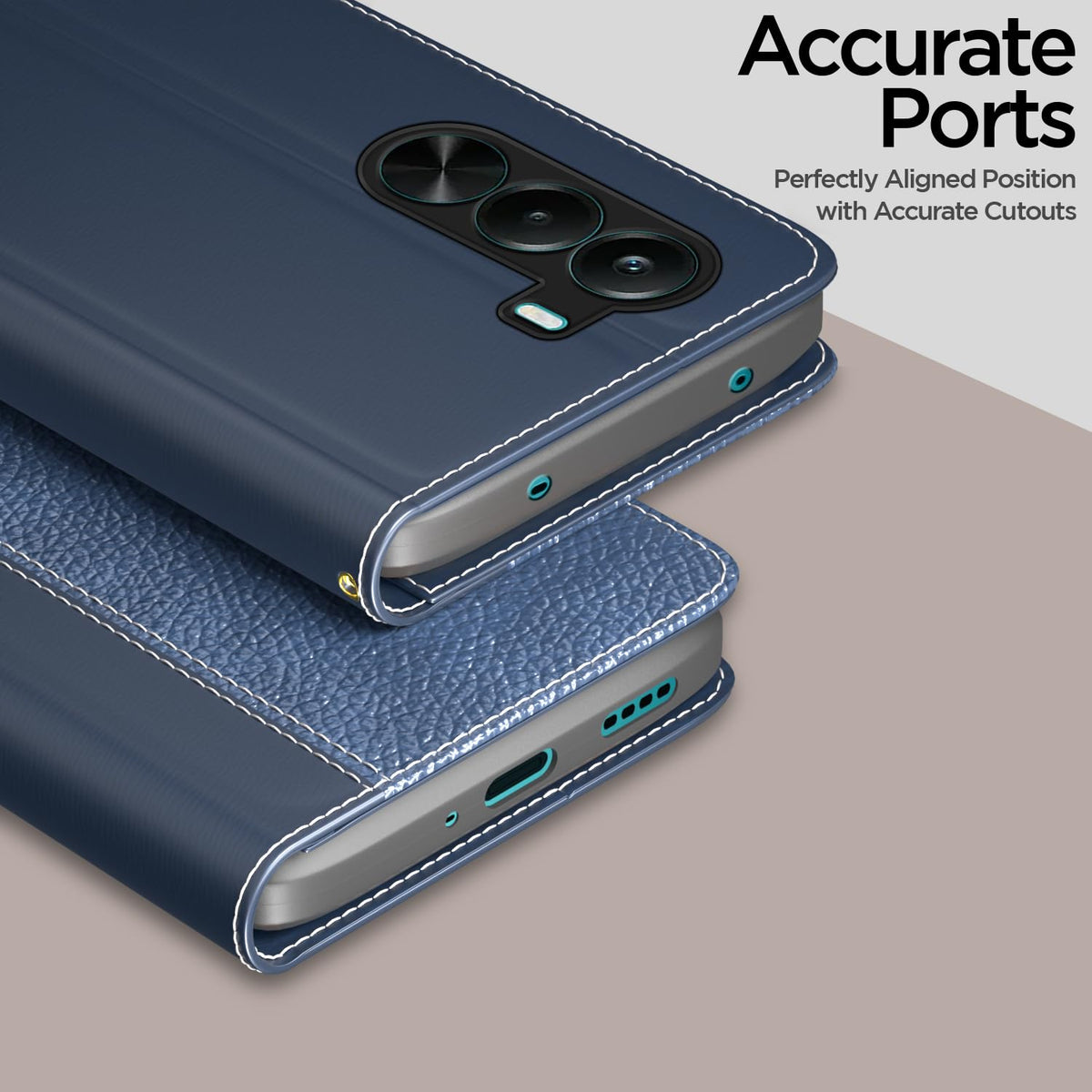 Pikkme Realme P4x 5G blue mobile flip cover – photo 2