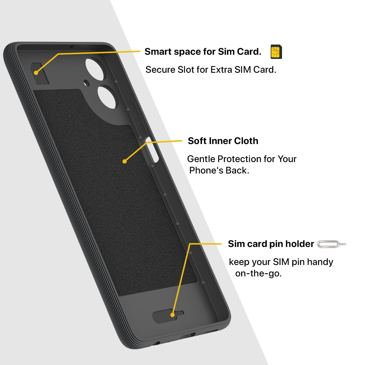 Pikkme Samsung Galaxy M05 / A05 / F05  Gencase Back Cover (Grey)
