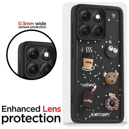 Pikkme Moto G86 Power 5G Bear Coffee black phone cover – photo 5