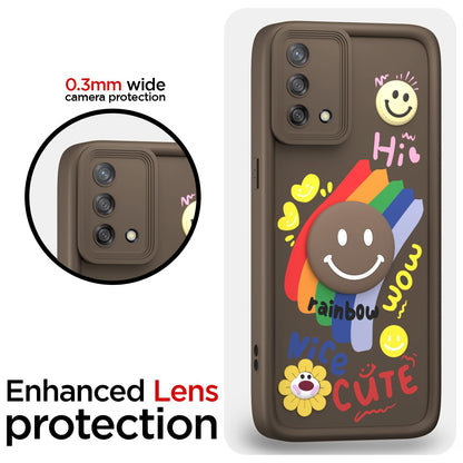 Pikkme Oppo F19/F19s Soft Silicone brown mobile back cover – photo 5