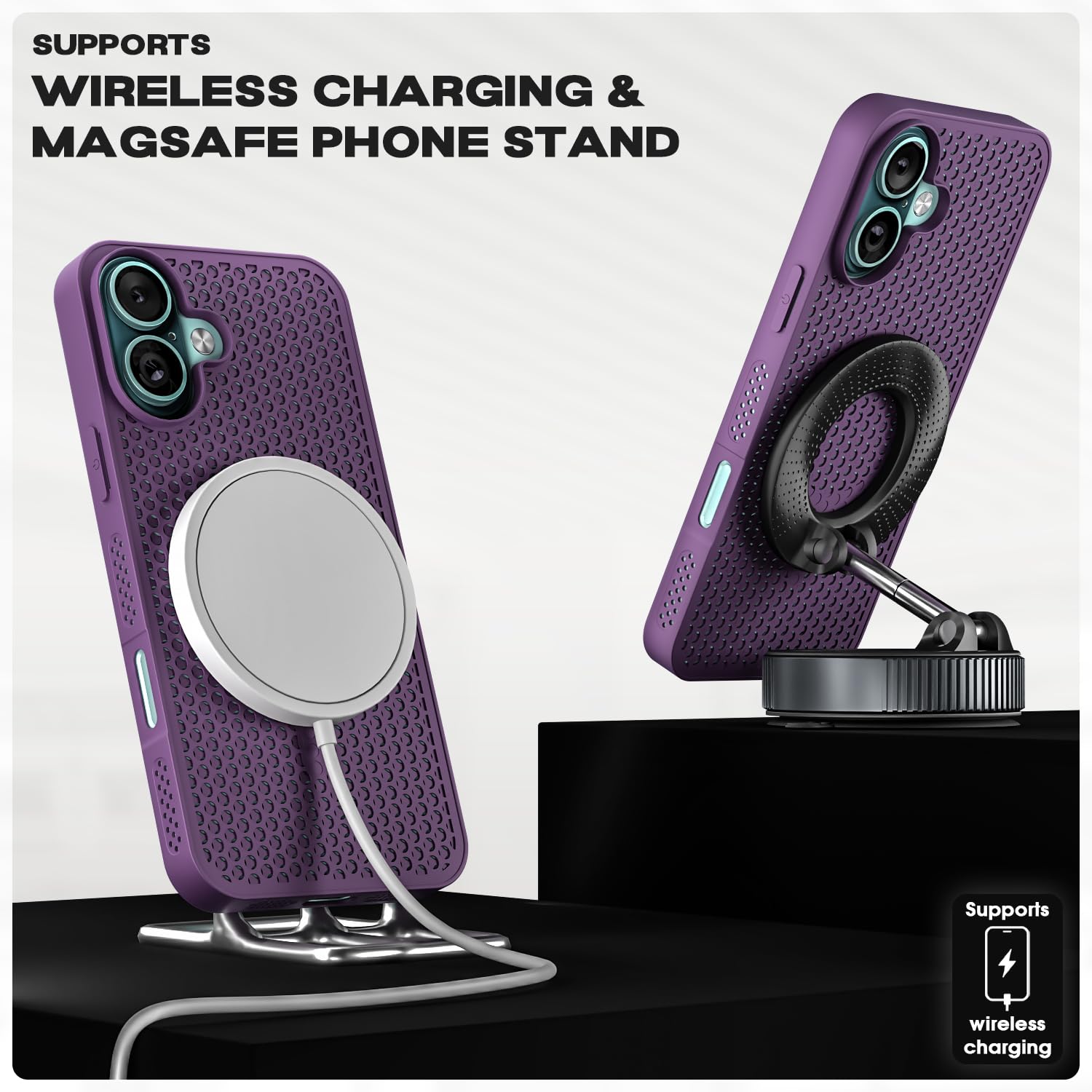 Purple MagSafe phone cover for iPhone 16 – Pikkme – photo 5