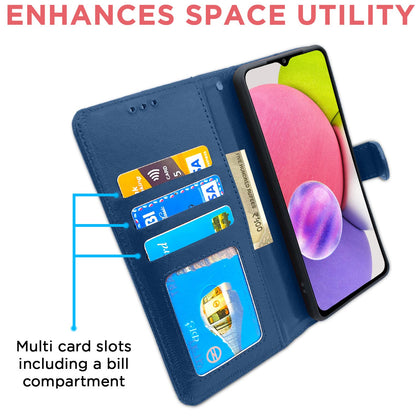 Pikkme  Samsung Galaxy A03s Vintage Vintage  Flip Cover Cover (Blue)