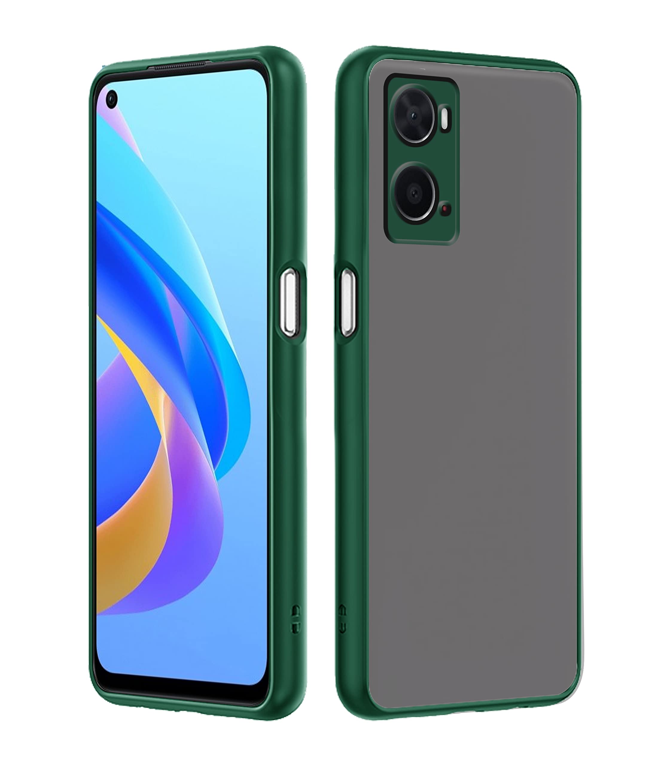 Oppo A76/A96/A36 back cover in green by Pikkme