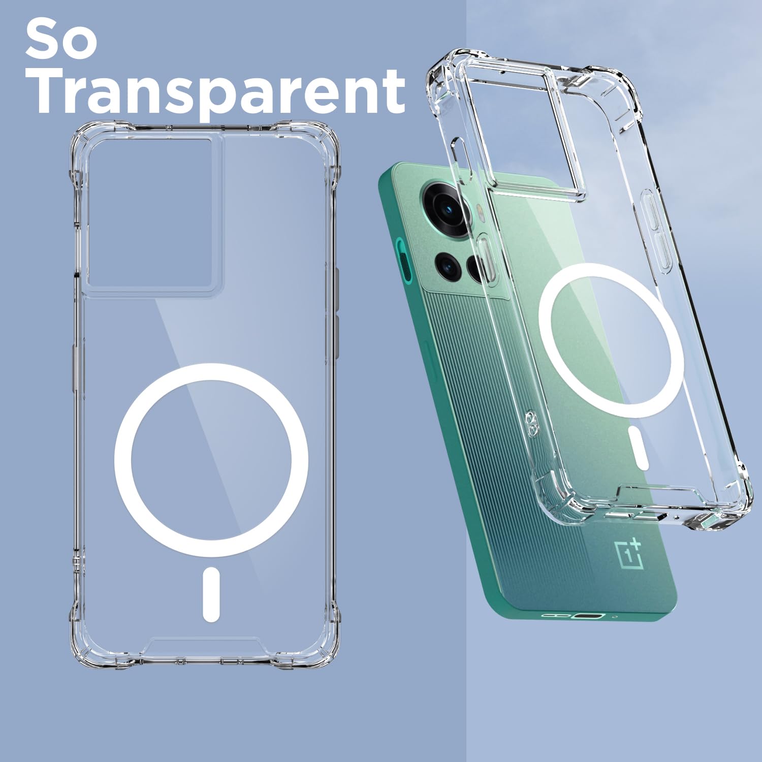 Pikkme OnePlus 10R 5G transparent mag-safe mobile cover – photo 2