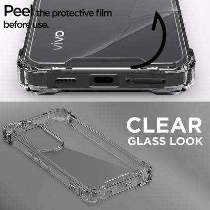 Pikkme Vivo T4 Ultra 5G PC + TPU Clear Transparent  Back Cover (Transparent)