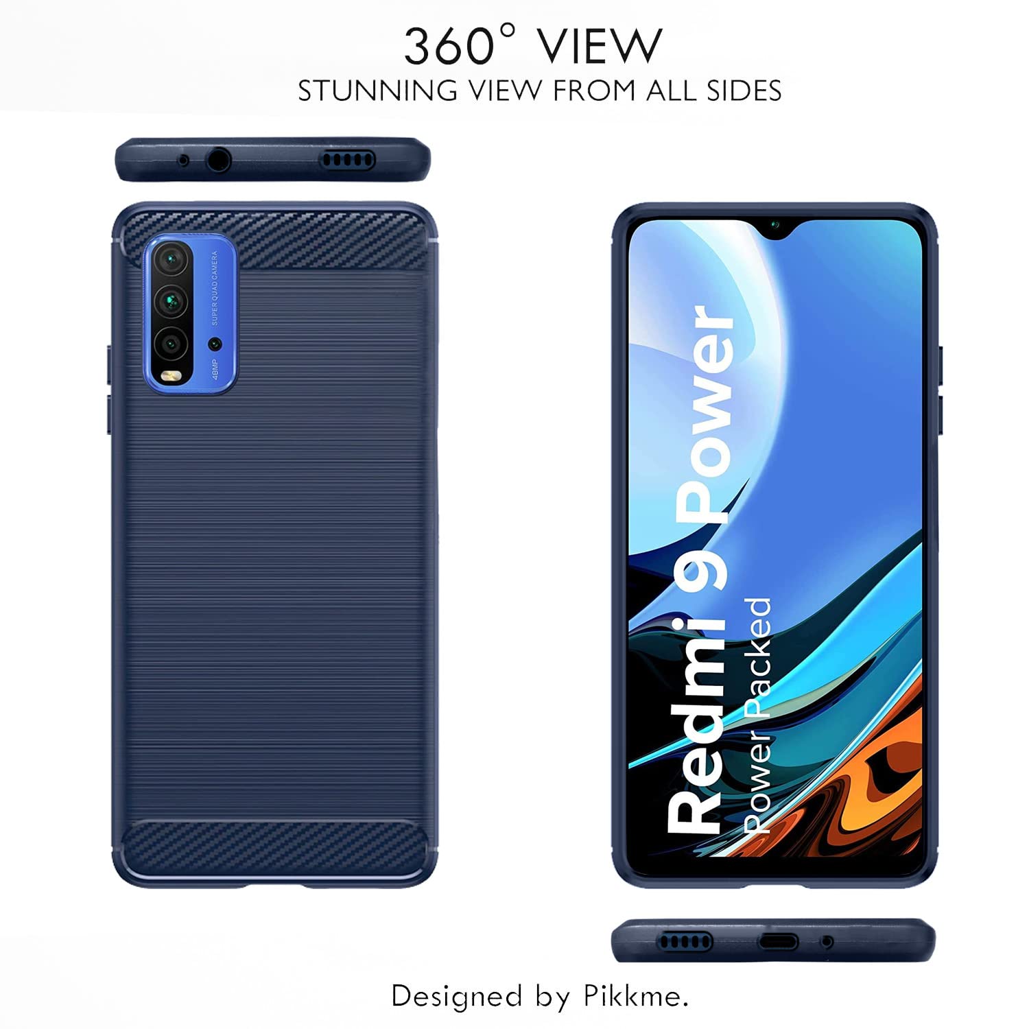 Redmi 9 Power phone cover in blue by Pikkme – photo 3