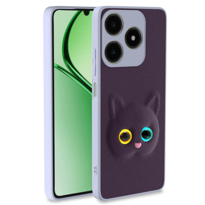 Realme C63 4G Cat phone cover in purple by Pikkme