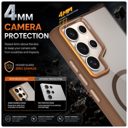 Samsung S24 Ultra 5G MagSafe mobile cover in brown mag-safe by Pikkme – photo 4