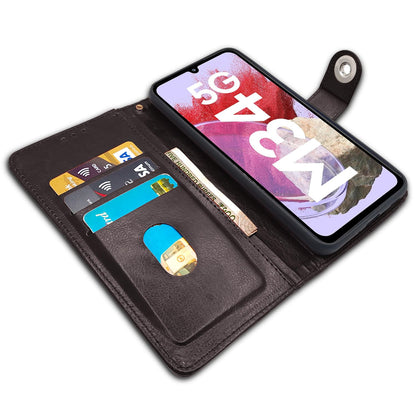Samsung M34 5G Button flip cover in coffee by Pikkme – photo 3