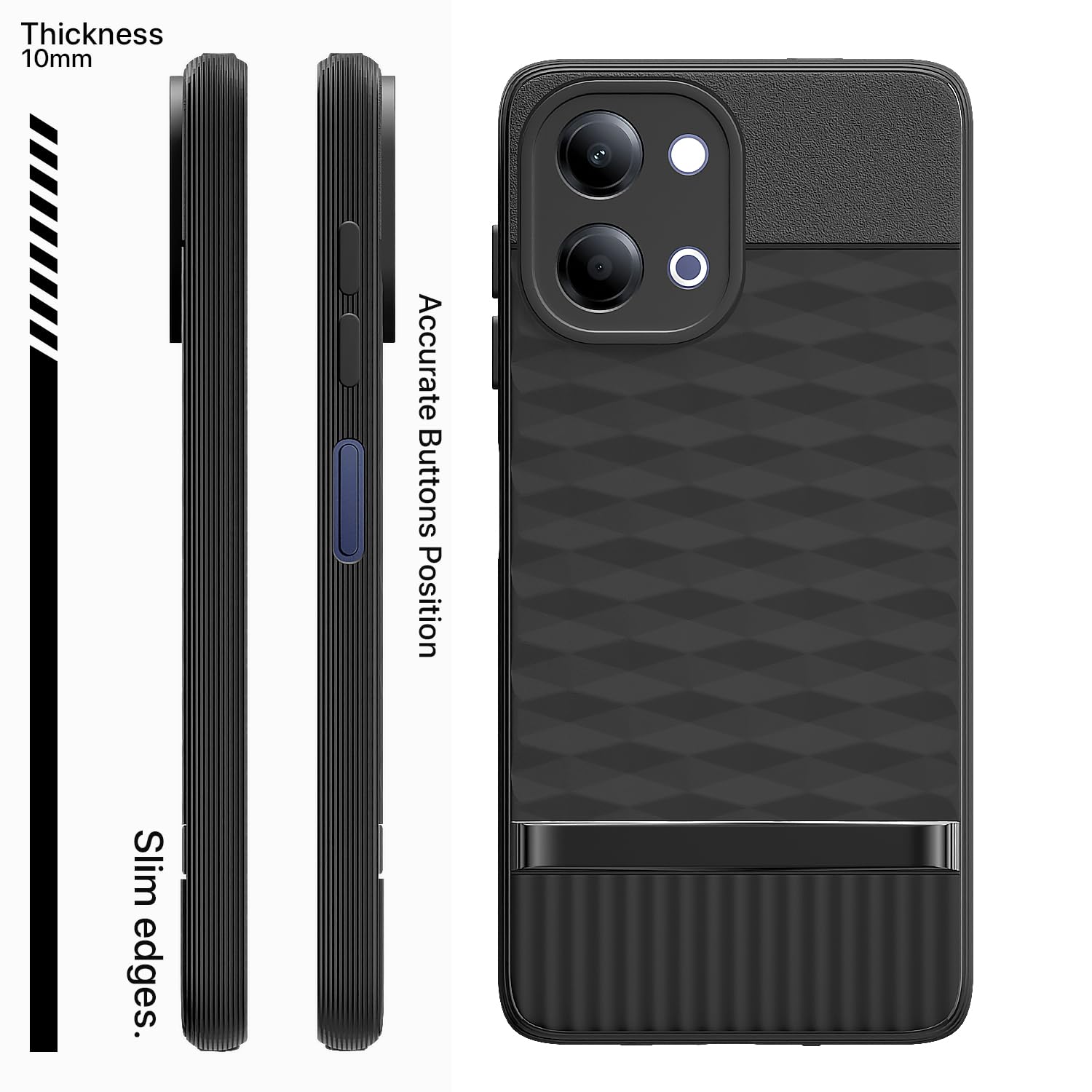 Pikkme Vivo Y11/T5 Lite 5G Silicone black back cover – photo 3