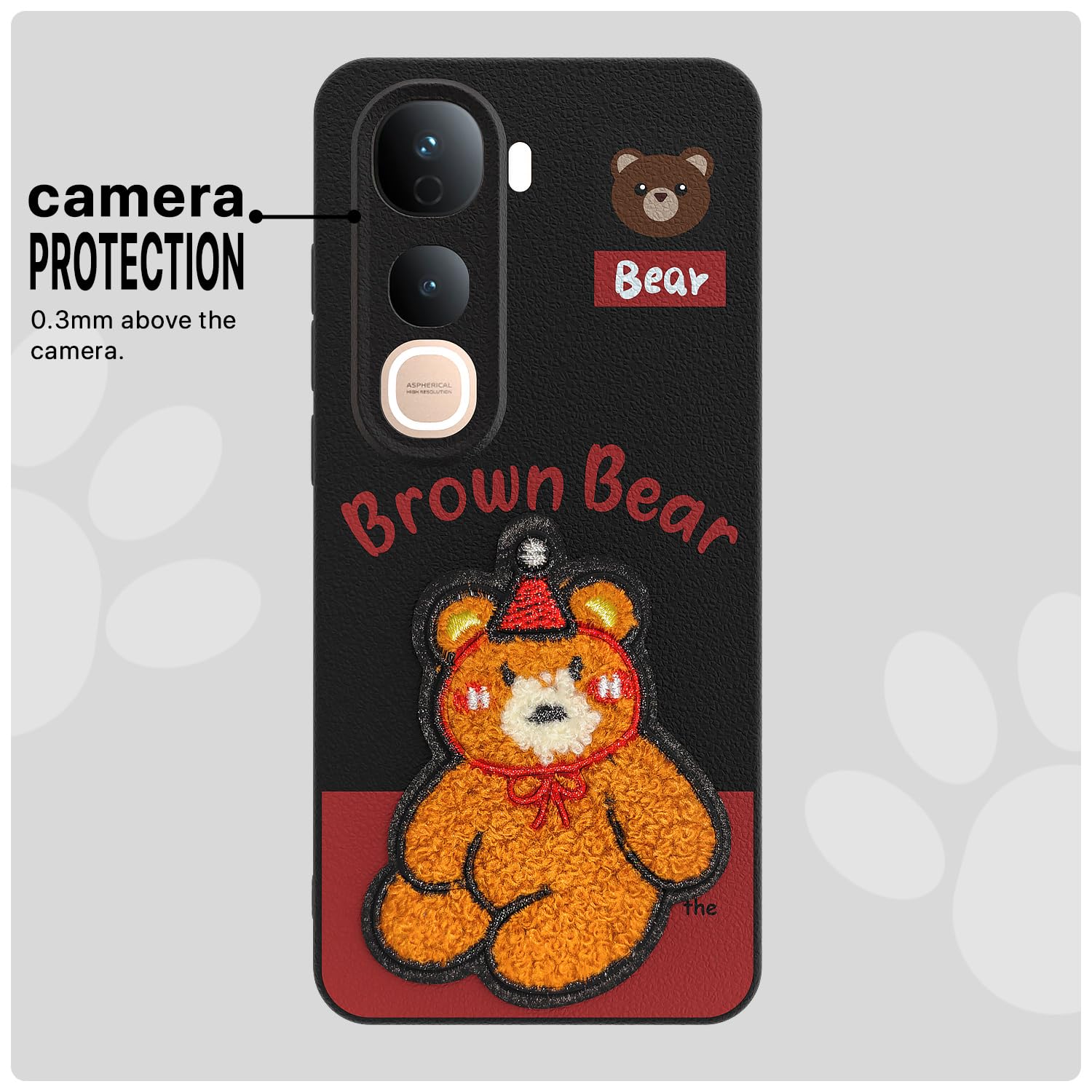 Vivo Y400 Pro 5G Plush Patch mobile back cover in cherry by Pikkme – photo 6