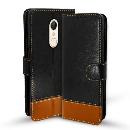 Pikkme Redmi Note 5 Magnetic black & brown flip case