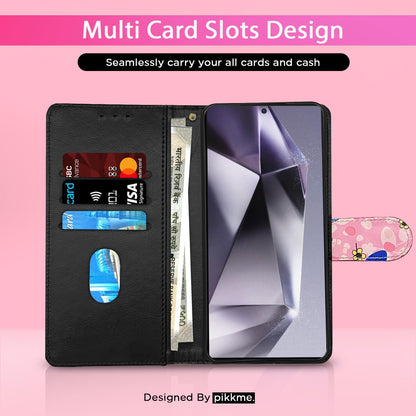 Pikkme Samsung S24 Ultra 5G pink flower mobile flip cover – photo 2