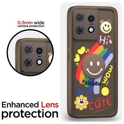 Moto Edge 50 Pro 5G Soft Silicone phone cover in brown by Pikkme – photo 5