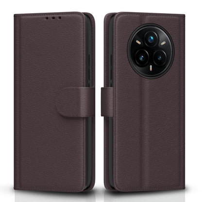 Realme 14 Pro Plus 5G Wallet flip case in coffee by Pikkme