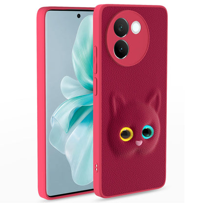 Pikkme Vivo V30e 5G Kitty pink back cover