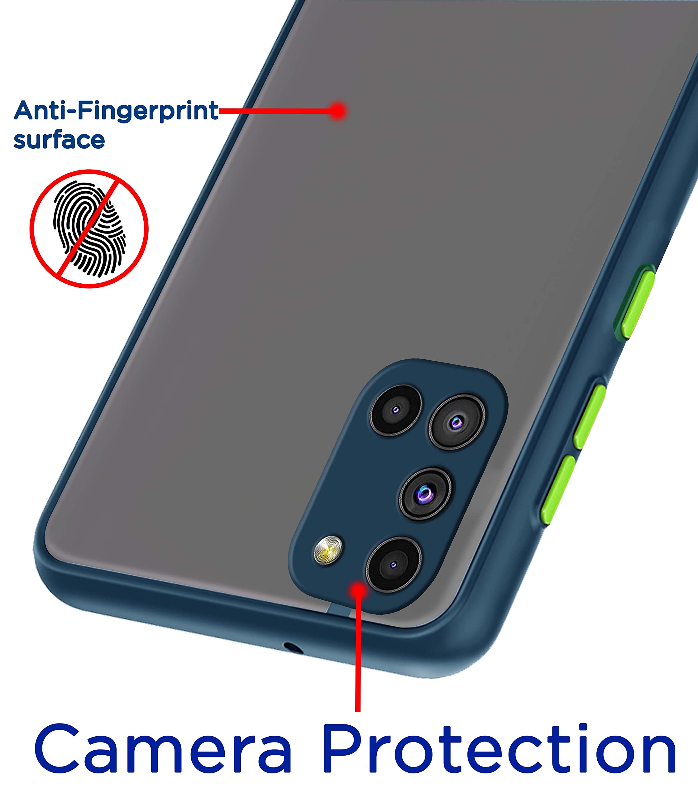 Blue Matte back cover for Samsung A31 – Pikkme – photo 2