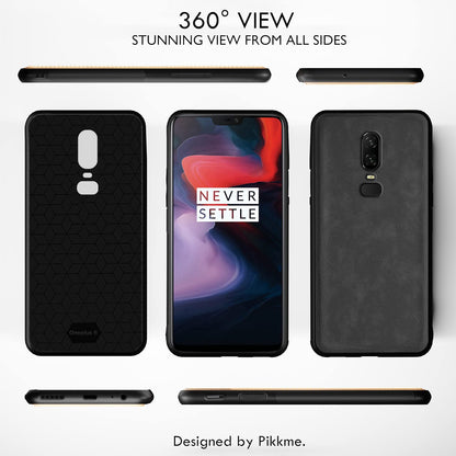 Pikkme OnePlus 6 Leather grey mobile cover – photo 3