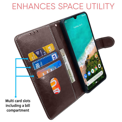 Coffee & brown wallet flip cover for Mi A3 – Pikkme – photo 3