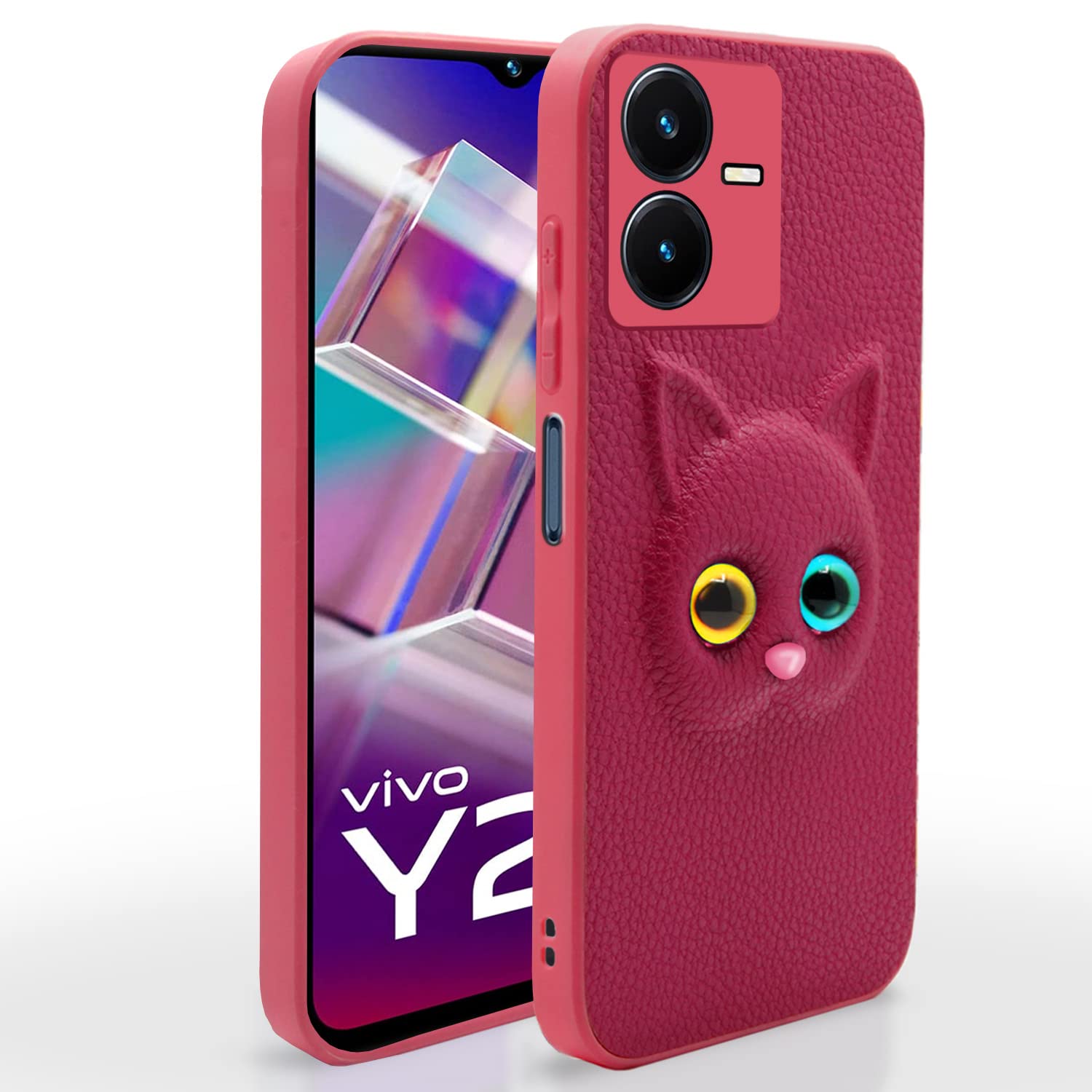 Pink Vivo Y22 Kitty Back Cover – Stylish and Protective Back Cover
