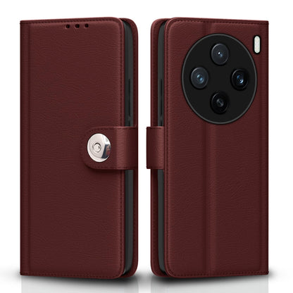 Brown Button flip cover for Vivo X200 5G – Pikkme