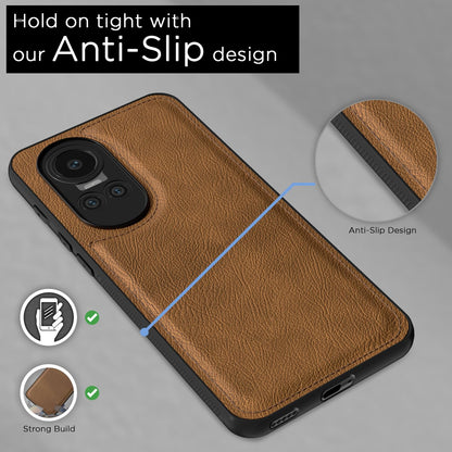 Pikkme Oppo Reno 10 5G Leatherback  Back Case | Brown