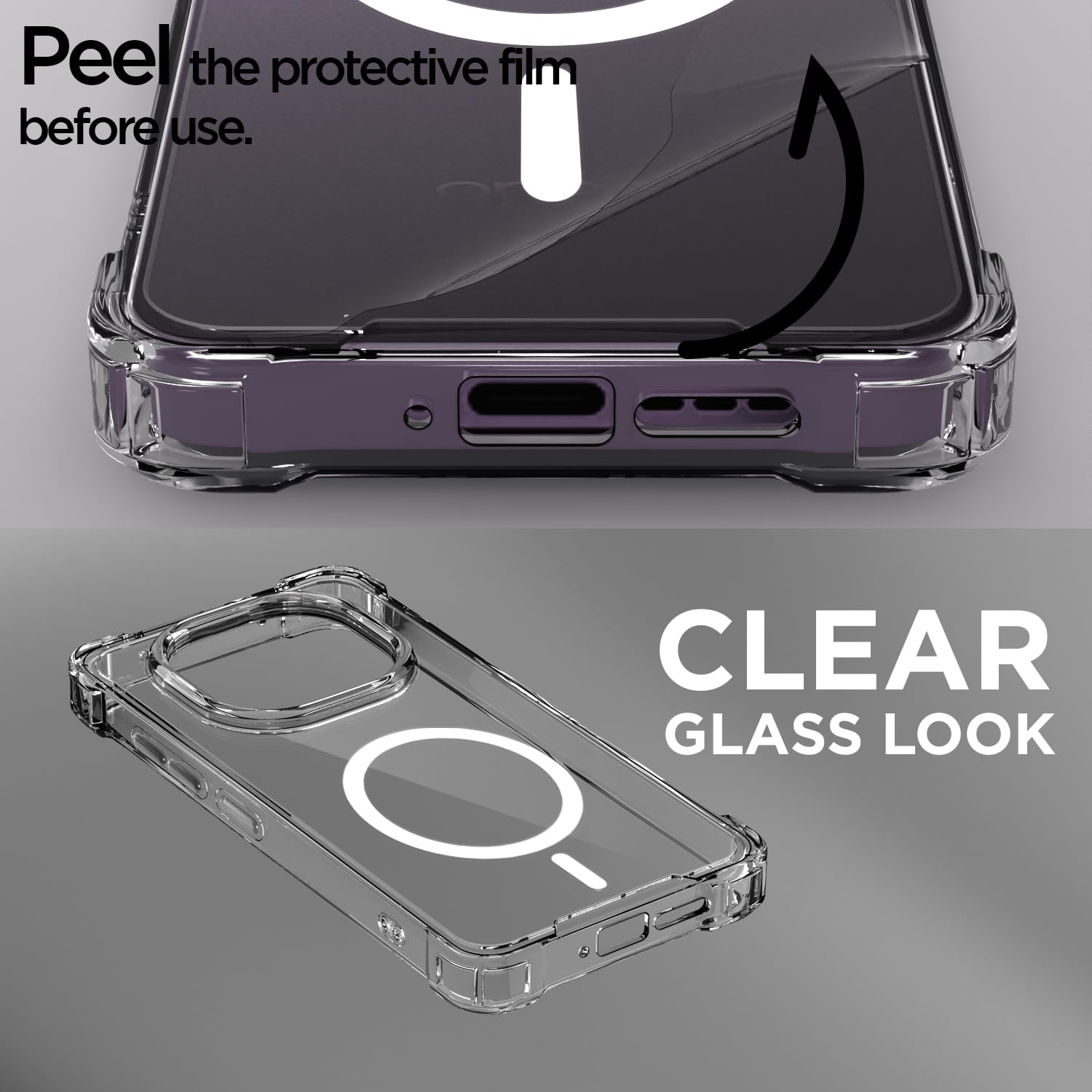 Transparent mag-safe MagSafe phone cover for Oppo F29 5G – Pikkme – photo 3