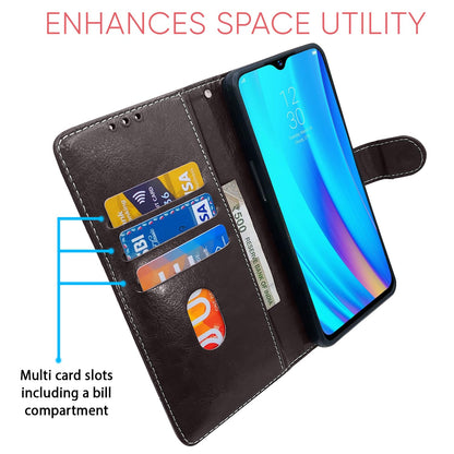 Realme 3 Pro mobile flip cover in coffee & brown by Pikkme – photo 4