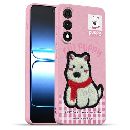 Pikkme pink Plush Patch mobile cover for OnePlus Nord 5 5G