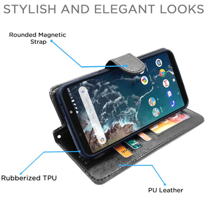Black Wallet flip cover for Mi A2 – Pikkme – photo 5