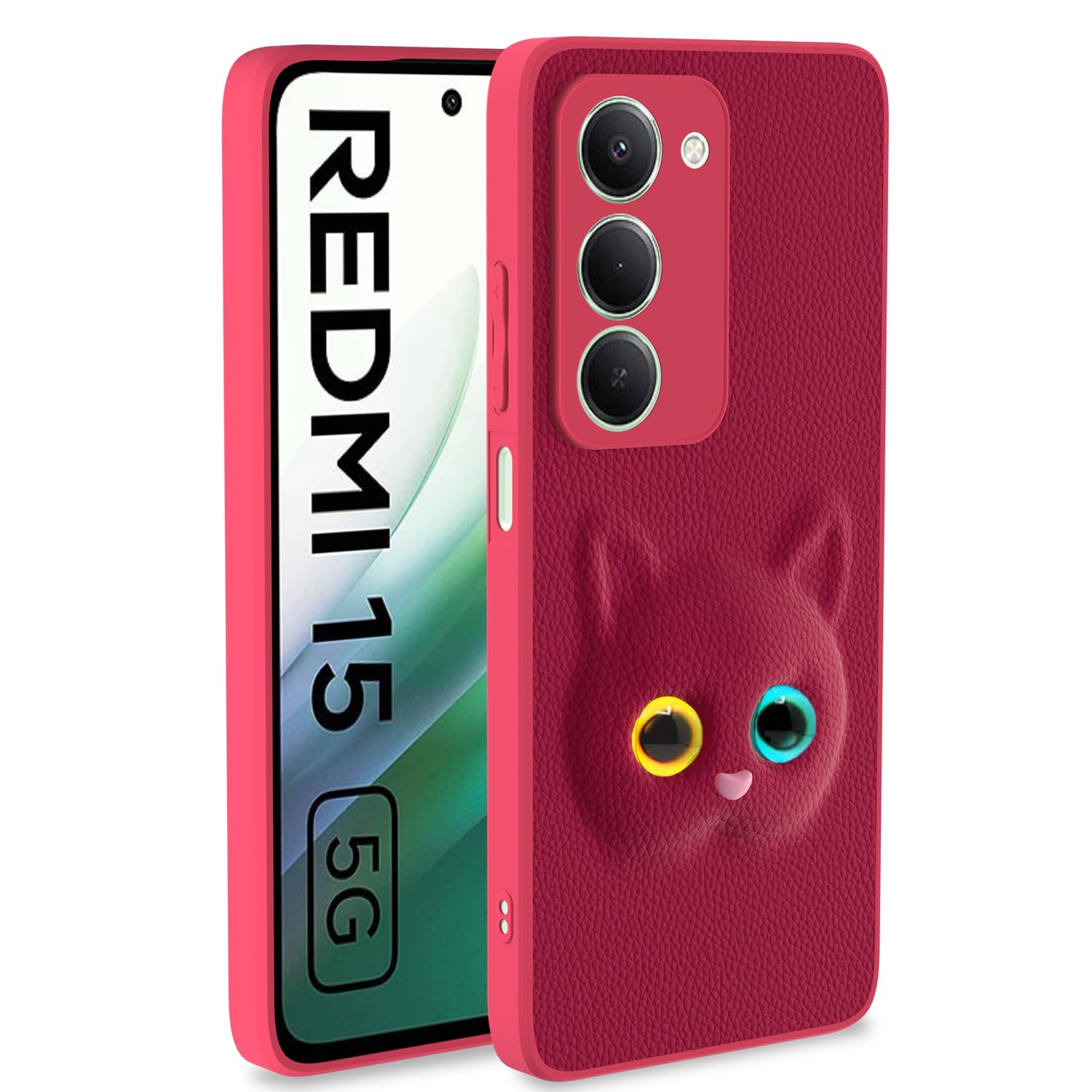 Pikkme Redmi 15 5G Cat pink mobile cover