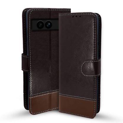 Pikkme Google Pixel 7A coffee & brown mobile flip cover