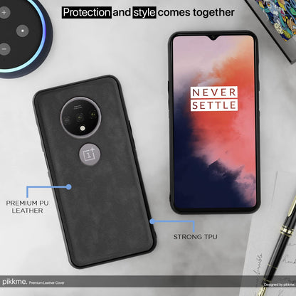 Pikkme OnePlus 7T Leather grey phone cover – photo 5