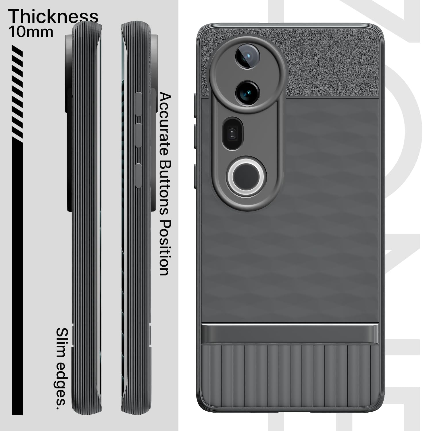 Grey Silicone mobile back cover for Vivo T4 Ultra 5G – Pikkme – photo 3
