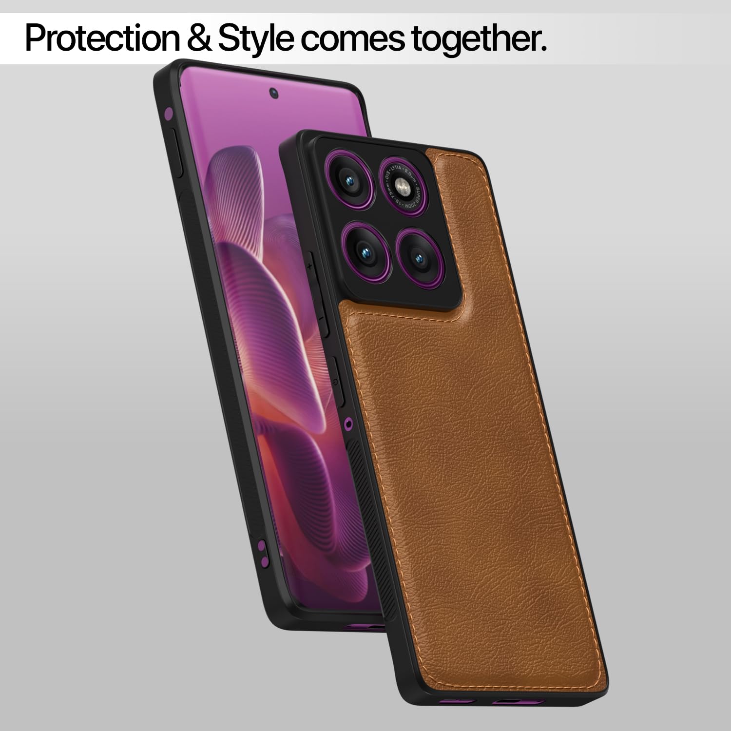 Pikkme Moto Edge 60 Pro 5G brown phone cover – photo 7