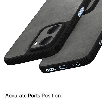 Grey Leather mobile back cover for Redmi 15A 5G – Pikkme – photo 4