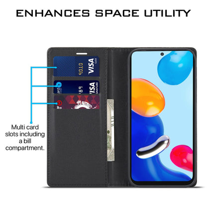 Pikkme Redmi Note 11/Note 11S Wallet black mobile flip cover – photo 3