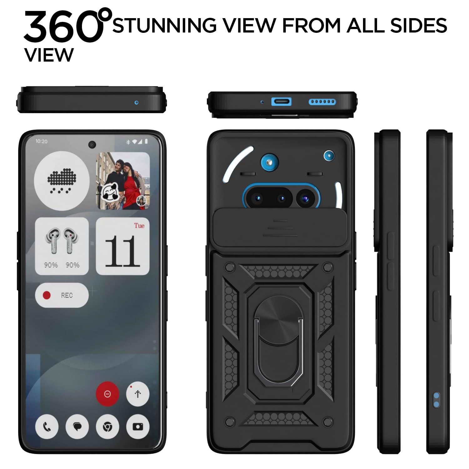 Nothing Phone 3a 5G D10 Camera Shield phone cover in black by Pikkme – photo 5