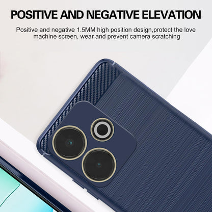 Pikkme  Redmi 13 5G Hybrid Carbon Fibre Back Cover (Blue)