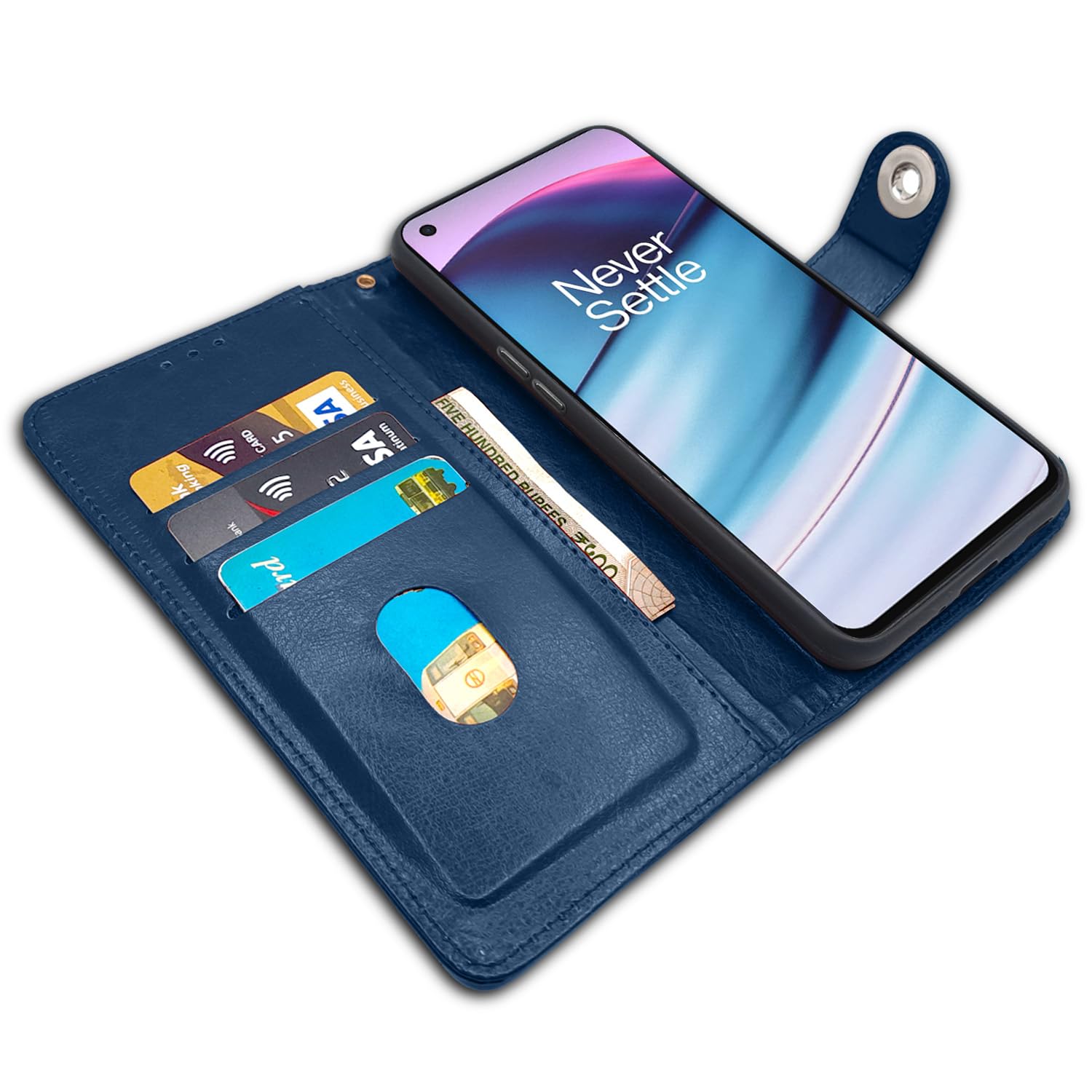 Blue wallet flip cover for OnePlus Nord CE 5G – Pikkme – photo 5