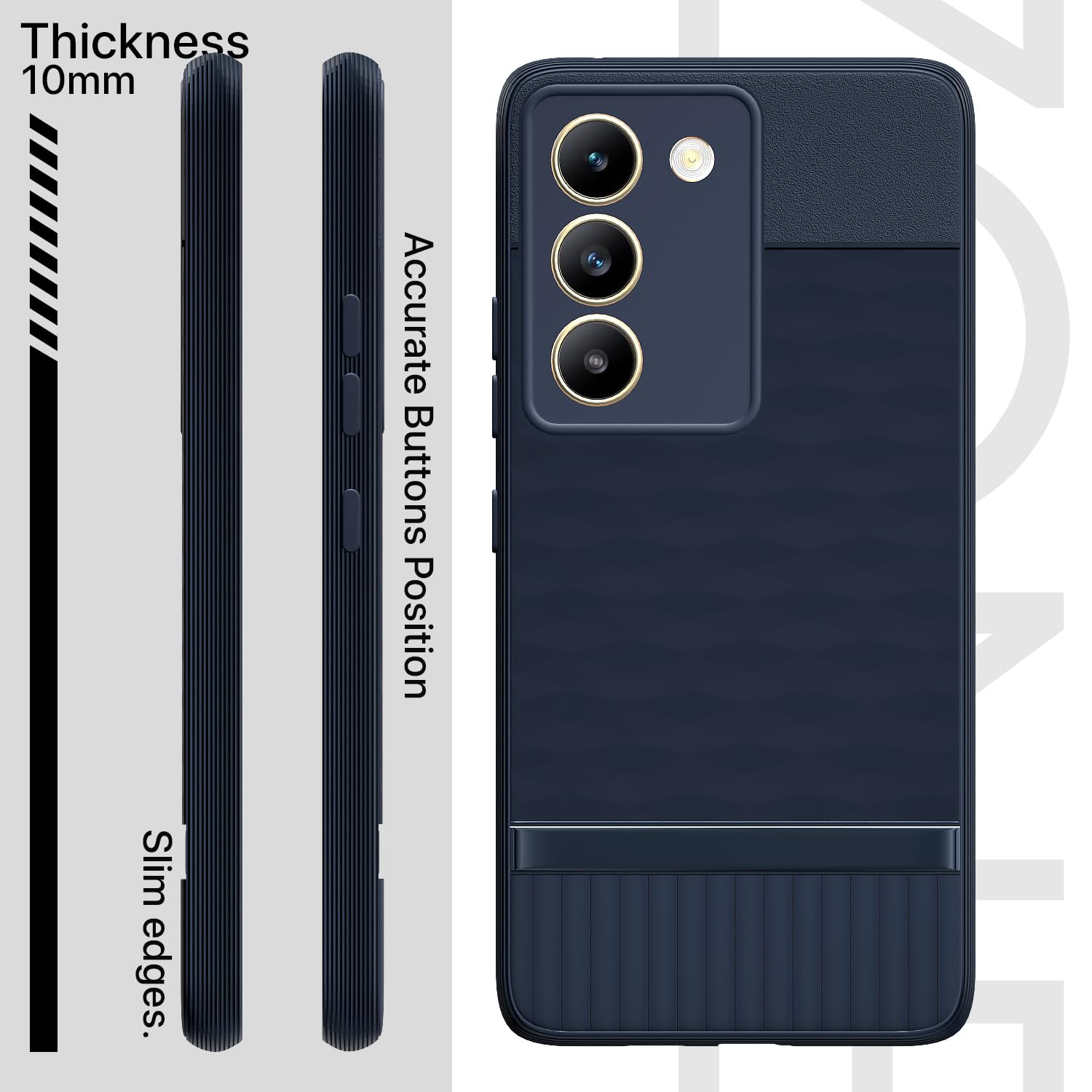 Pikkme Vivo T3 5G / Vivo Y200e 5G Gencase Back Cover (Blue)