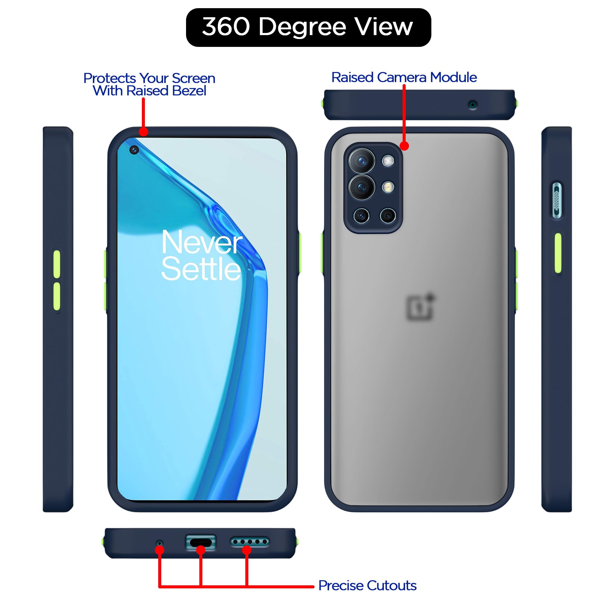 Blue phone cover for OnePlus 9R – Pikkme – photo 4