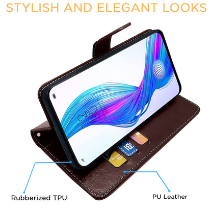 Coffee & brown flip case for Oppo K3/Realme X – Pikkme – photo 5