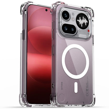 Nothing Phone 4a Pro 5G MagSafe mobile back cover in transparent mag-safe by Pikkme