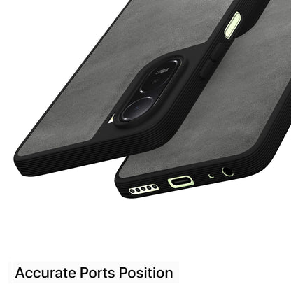 Grey Leather phone cover for Redmi A7 Pro/Poco C85x 5G – Pikkme – photo 4