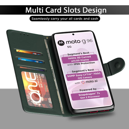 Pikkme Moto Edge 50 Fusion/G96 5G Wallet green flip case – photo 5