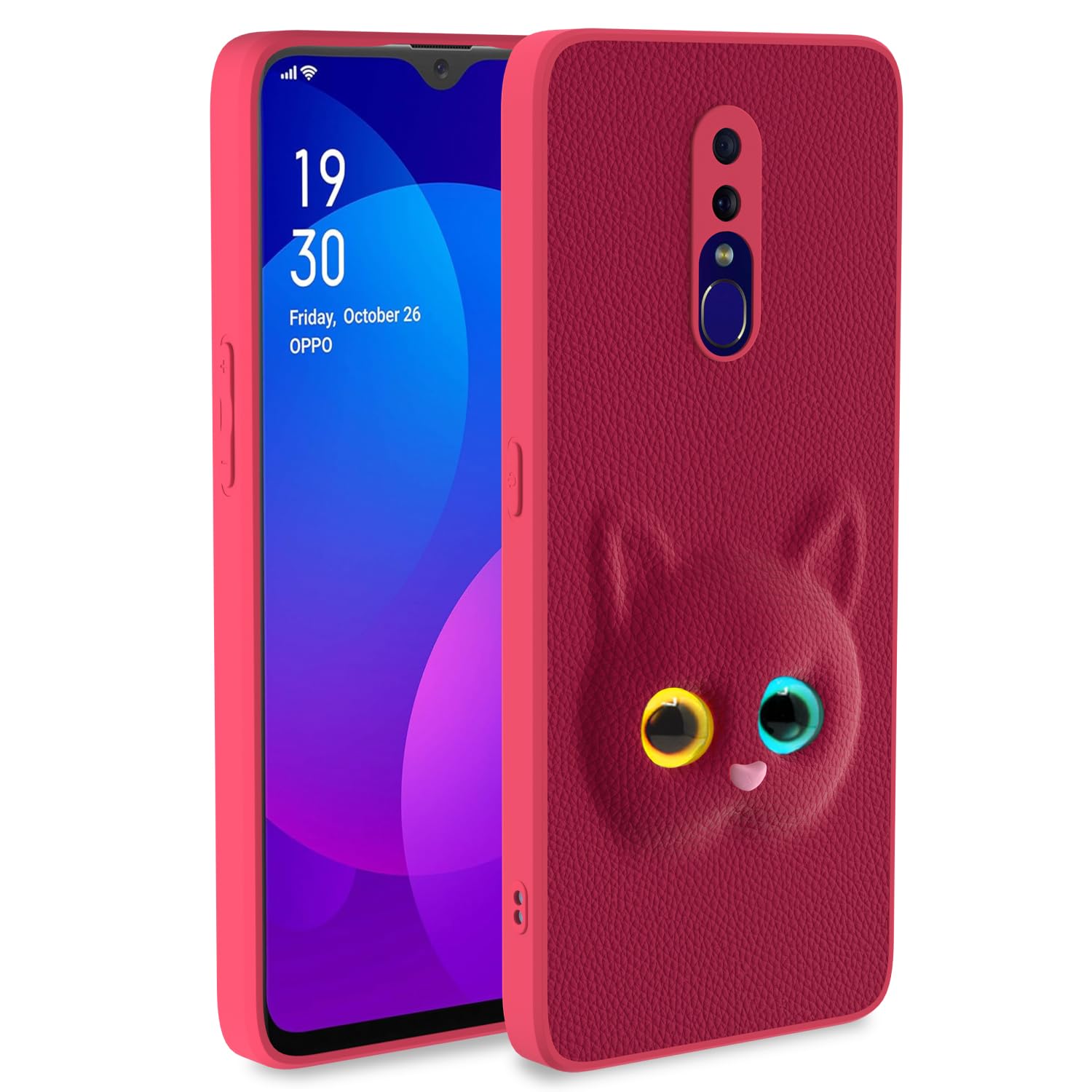 Oppo F11 Cat back cover in pink by Pikkme